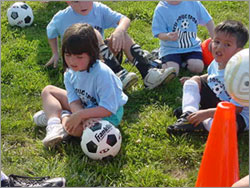Kids on soccer field
